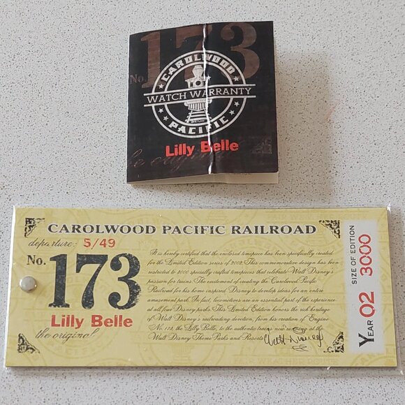 Disney Carolwood Pacific Railroad #173 "Lilly Belle" Train & Pocket Watch Set - Picture 15 of 16